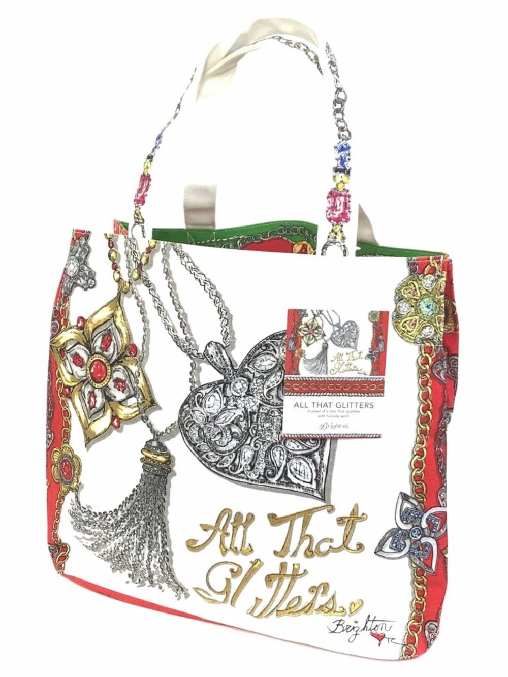 Vintage Brighton Tote Bag Novelty Holiday Bejeweled Deadstock